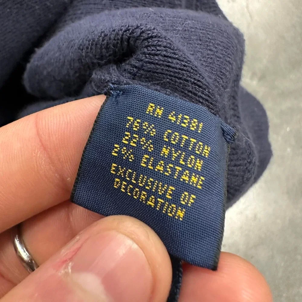 Polo Ralph Lauren Estate Rib Full Zip Navy Blue Jacket Size XL